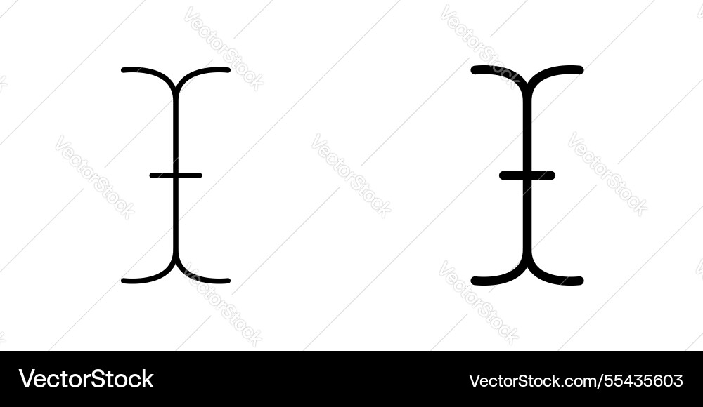 Cursor text icons thin line designs Cursor text icons thin line designs vector image