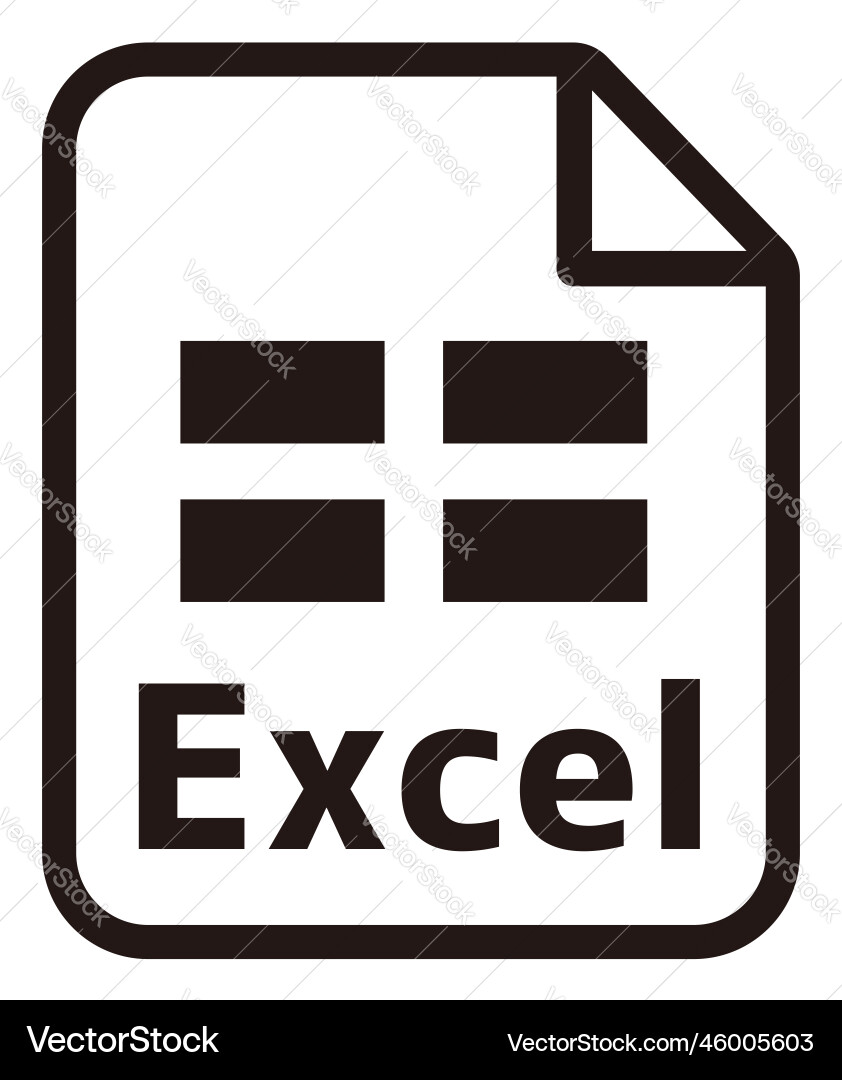 Excel File Icon Vector Image