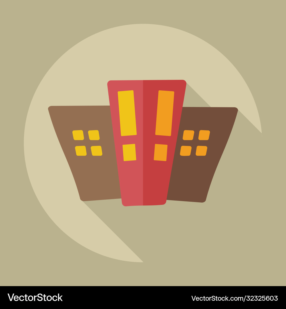 Flat modern design with shadow icons building vector image