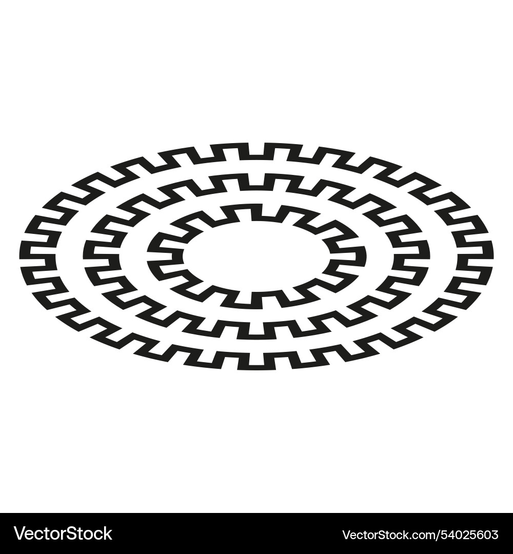 Maze icon circular shape geometric pattern symbol Maze icon circular shape geometric pattern symbol vector image