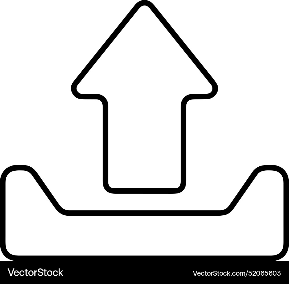 Upload outline icon symbol image Vector Image