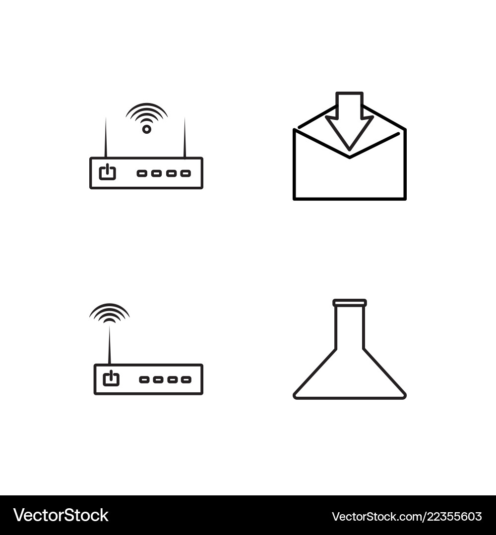Web simple outlined icons set Web simple outlined icons set Vector Image