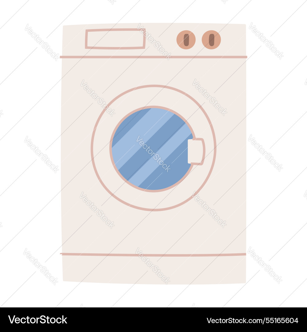 A simple of washing machine ideal for creating Vector Image