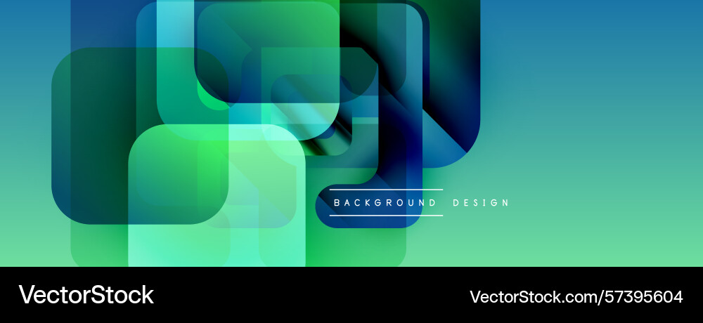Abstract geometric shapes overlap creating Vector Image