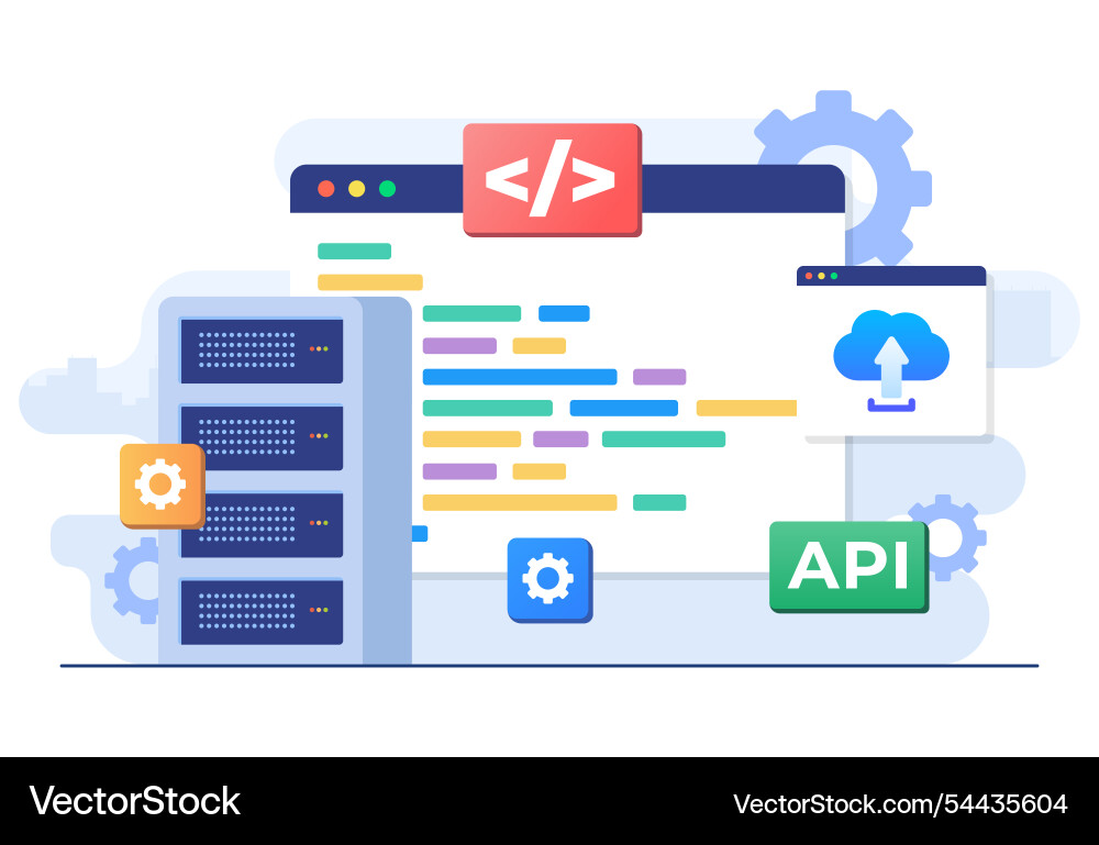 Anwendungs-Programmierschnittstellenkonzept api Anwendungs-Programmierschnittstellenkonzept api vektorbild