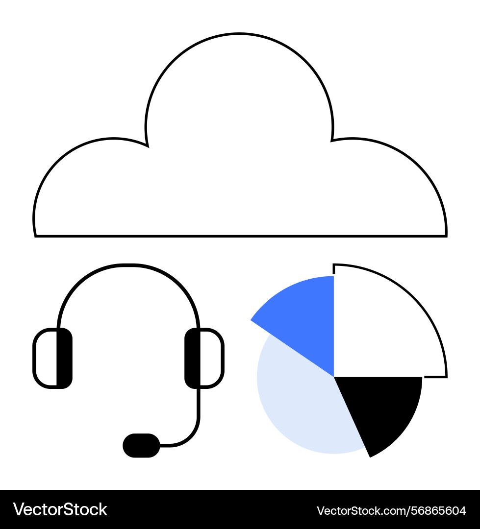 Cloud-based customer support and analytics Cloud-based customer support and analytics vector image