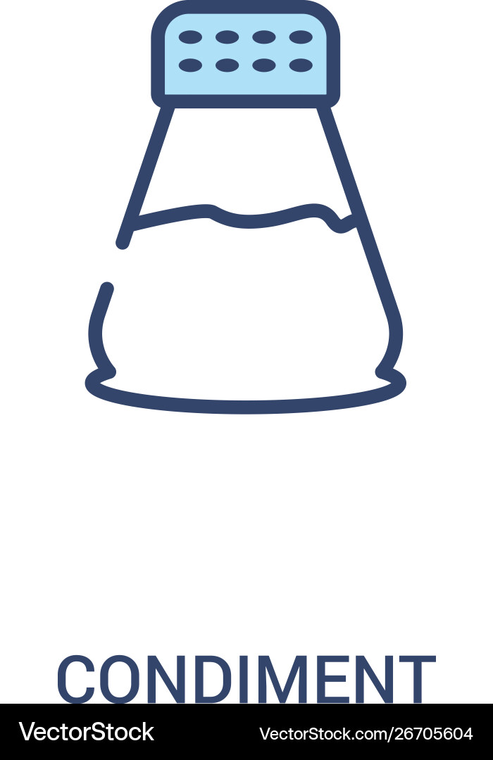 Condiment concept 2 colored icon simple line Vector Image