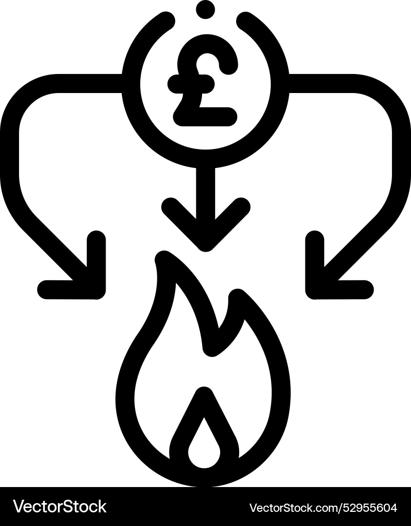 Deflation icon thin linear style design isolated Deflation icon thin linear style design isolated vector image