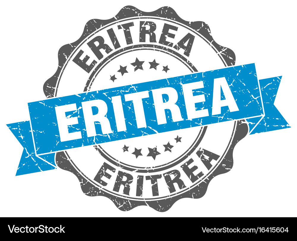 Eritrea round ribbon seal Vector Image