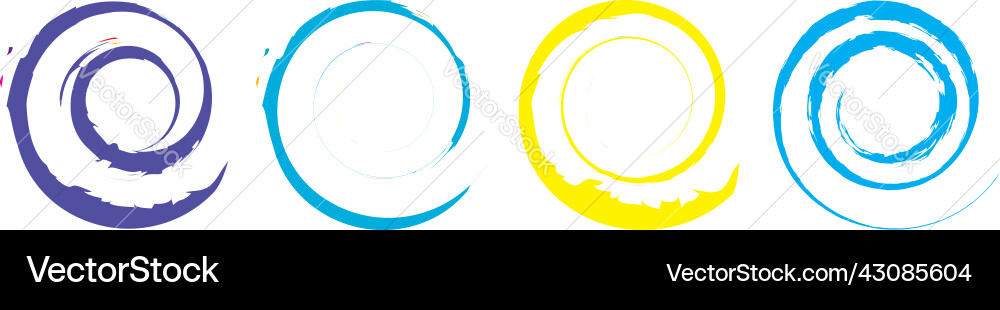 Grungy textured spiral design element Vector Image