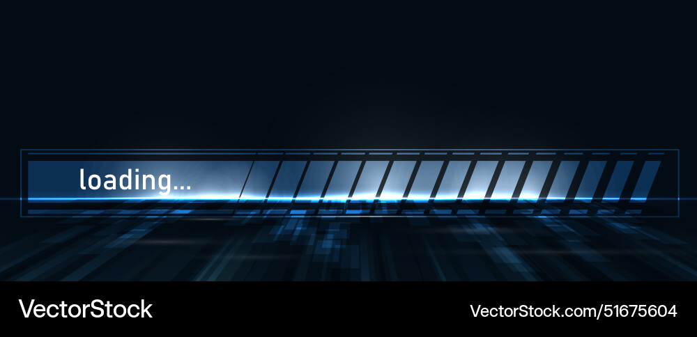 Loading Progress Bar - Tech Concept vector image
