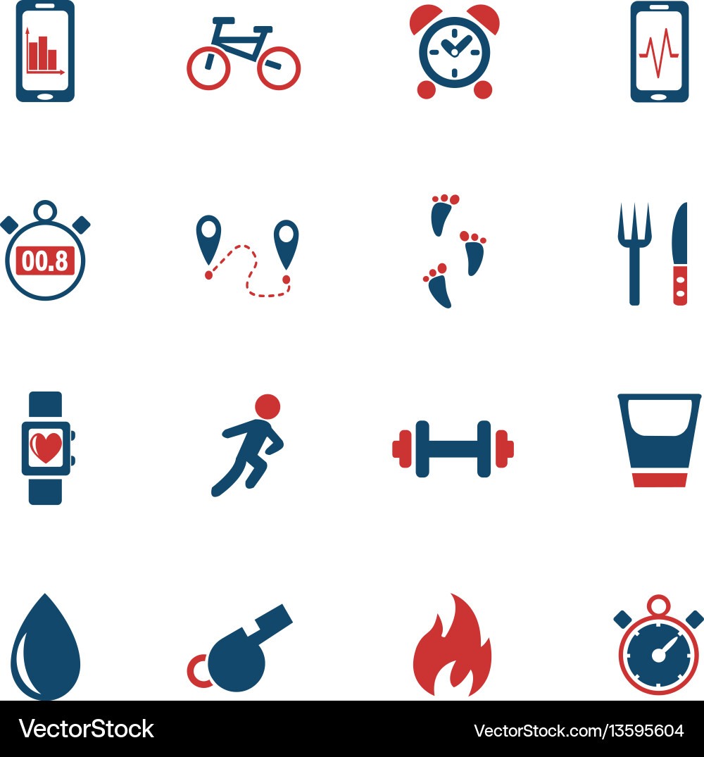 Monitoring apps icon set Monitoring apps icon set Vector Image