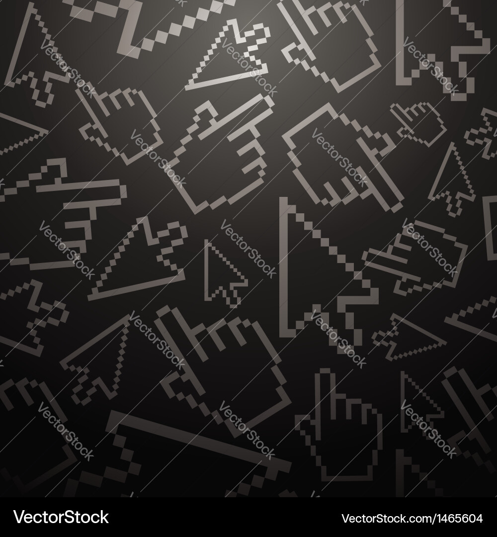 Pixel cursors seamless pattern Vector Image