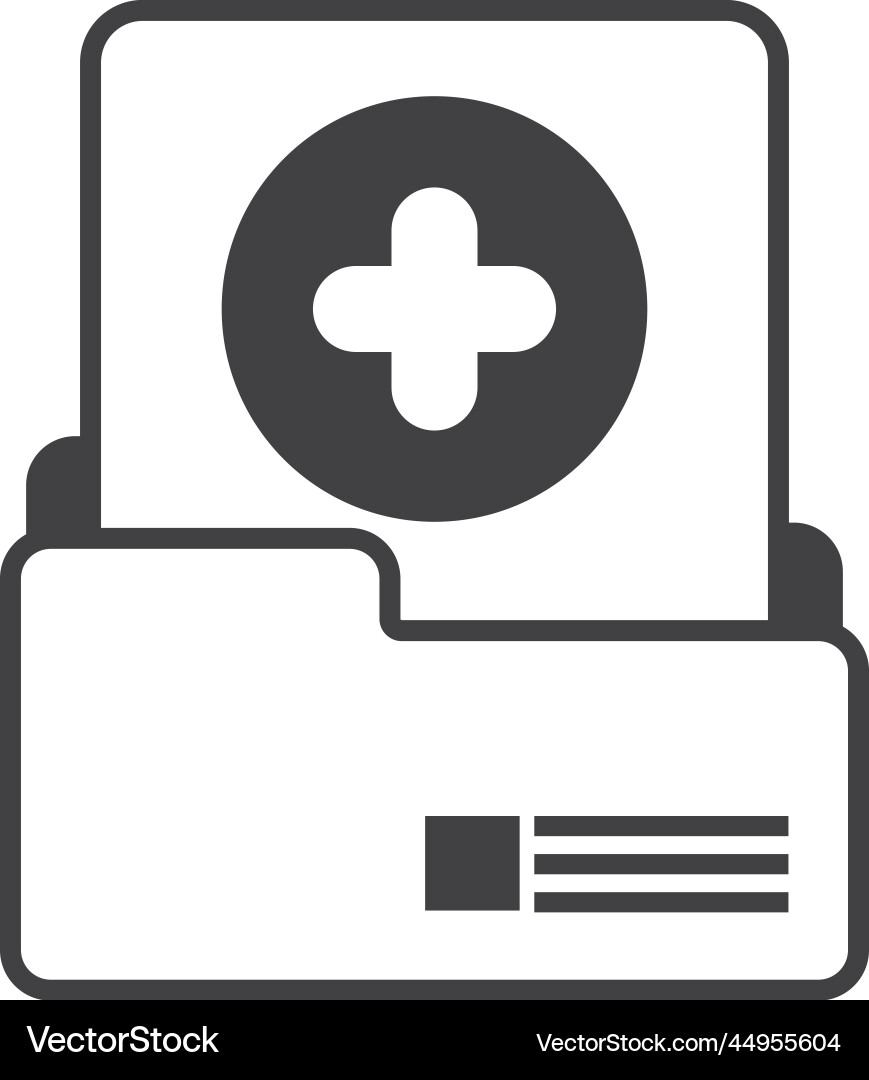Report and plus sign in minimal style Report and plus sign in minimal style Vector Image