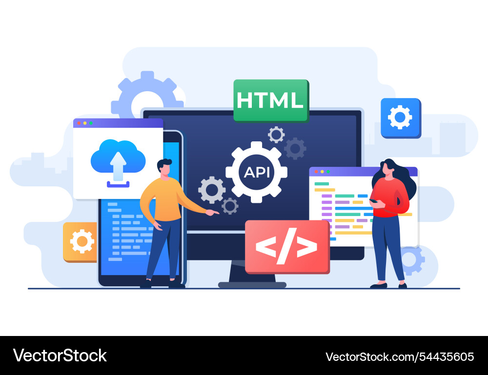 Anwendungs-Programmierschnittstellenkonzept api Anwendungs-Programmierschnittstellenkonzept api vektorbild