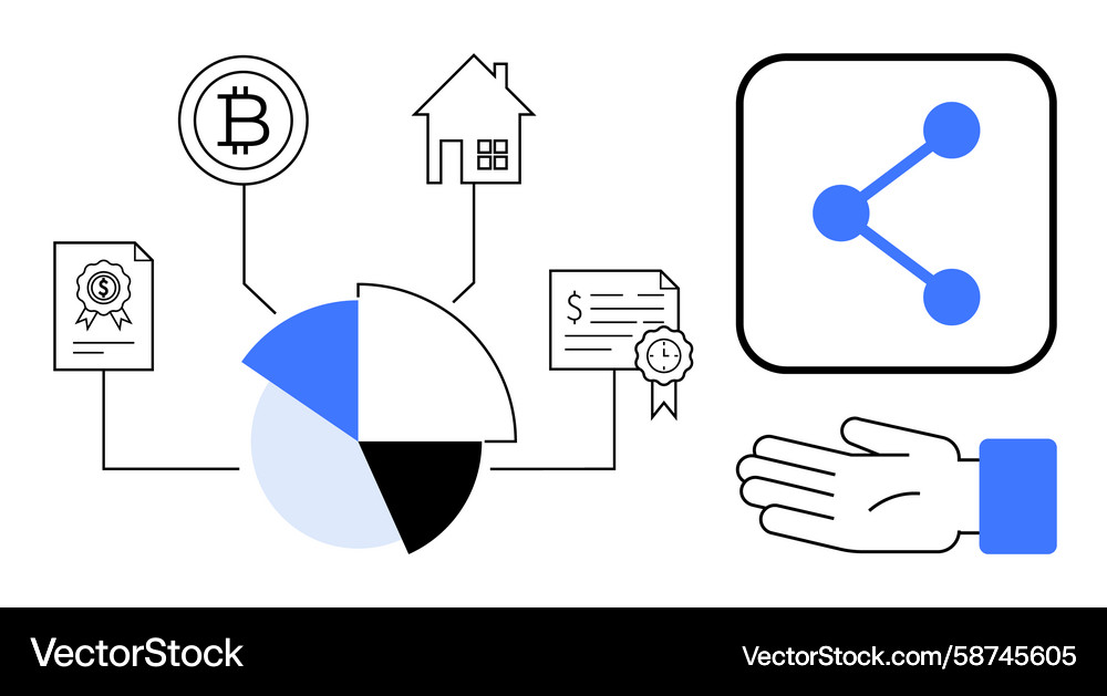 Blockchain Data Analysis Vector Image
