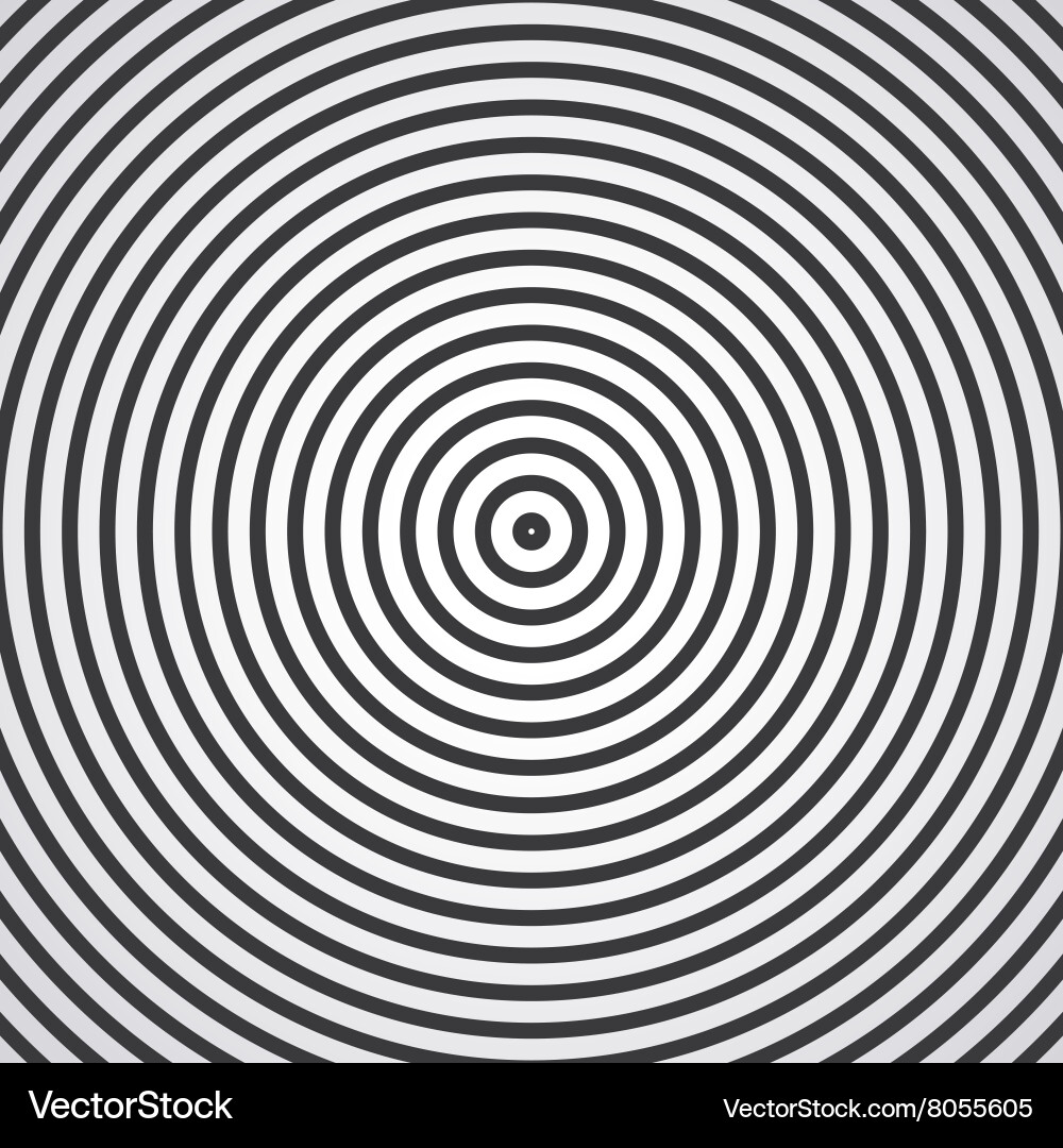 Concentric Circles - Radial Pattern vector image