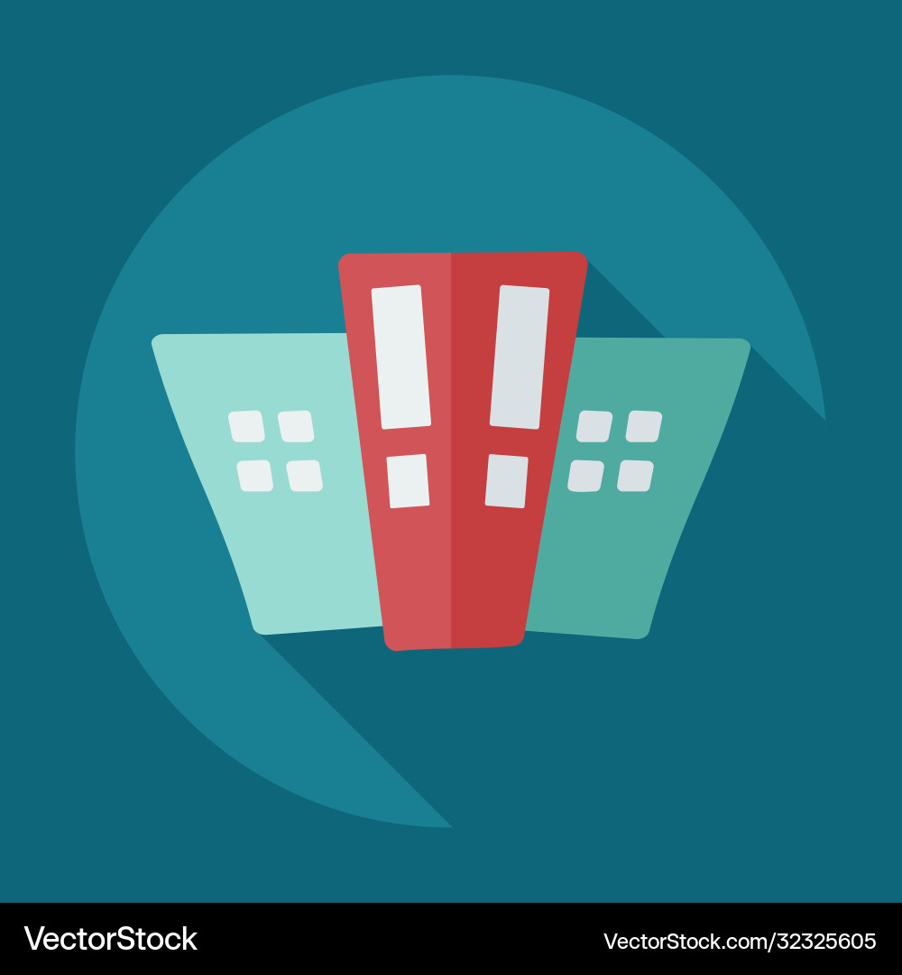 Flat modern design with shadow icons building Flat modern design with shadow icons building Vector Image