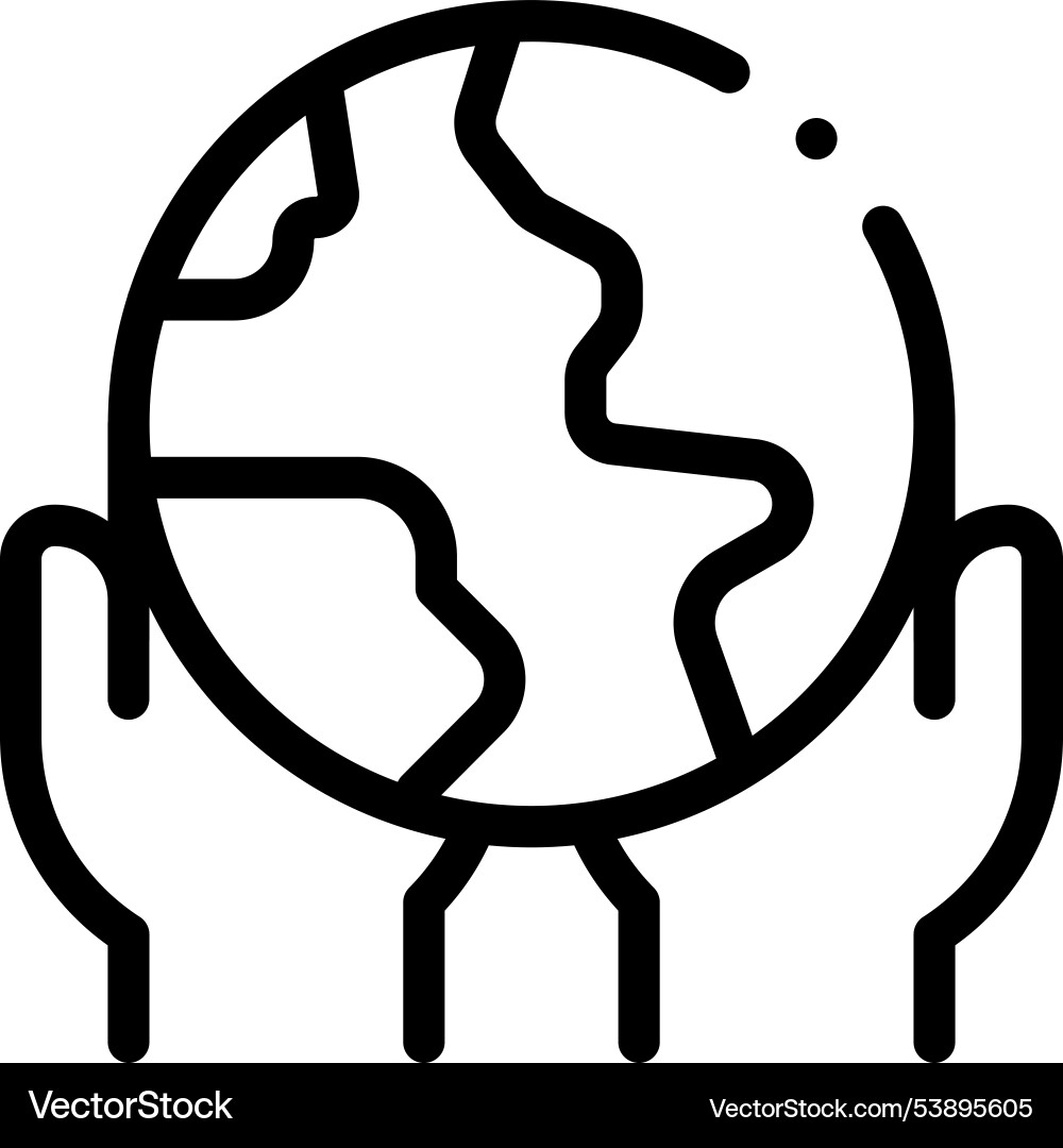 Globe icon thin linear style design isolated Globe icon thin linear style design isolated vector image