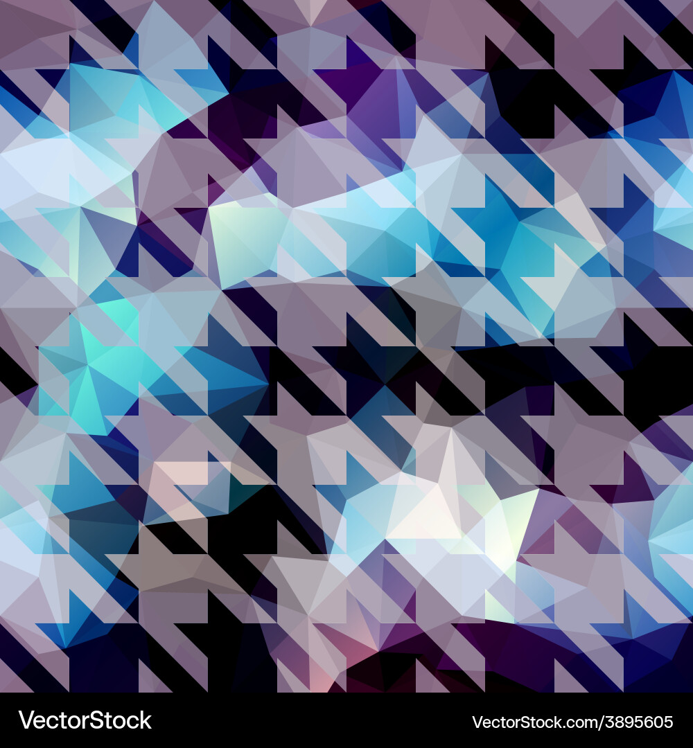 Houndstooth pattern on abstract geometric Vector Image