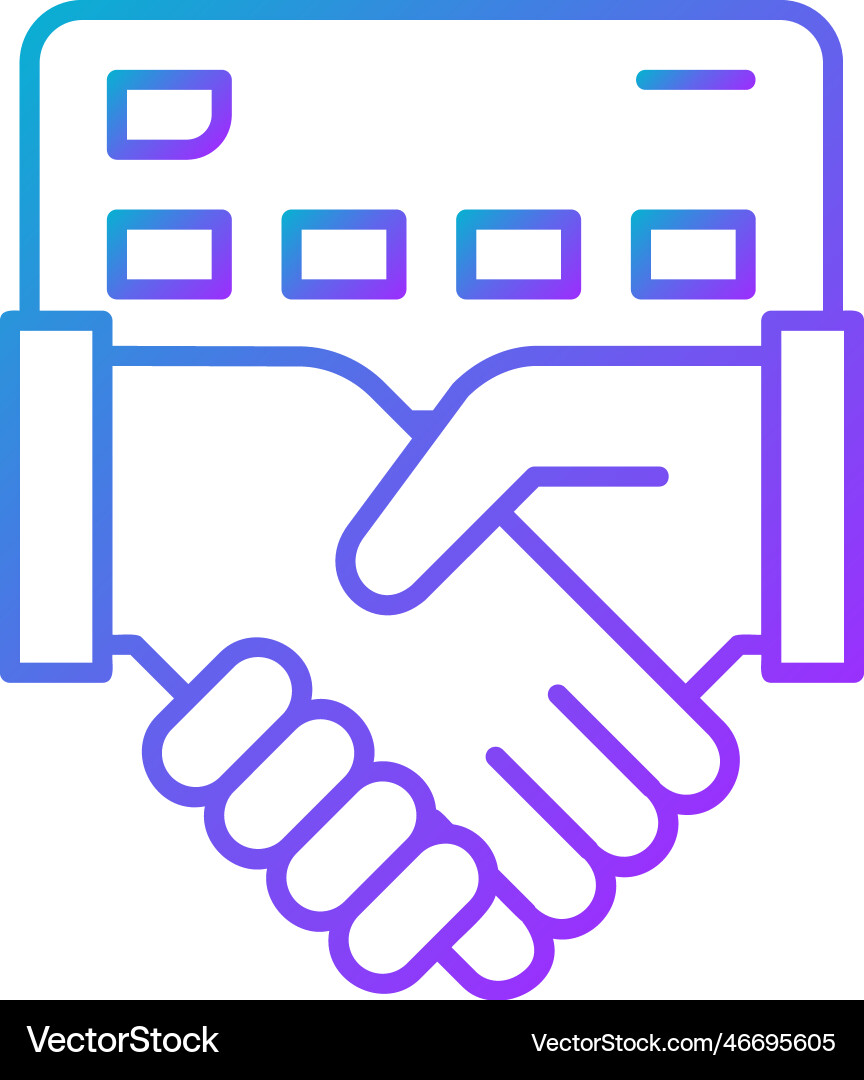 Kreditkarte mit Handshake Vertrag Vereinbarung Kreditkarte mit Handshake Vertrag Vereinbarung Vektorbild