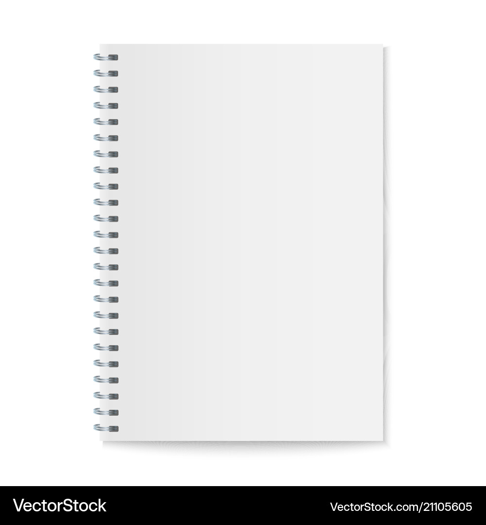 Spiral Notebook Mockup vector image