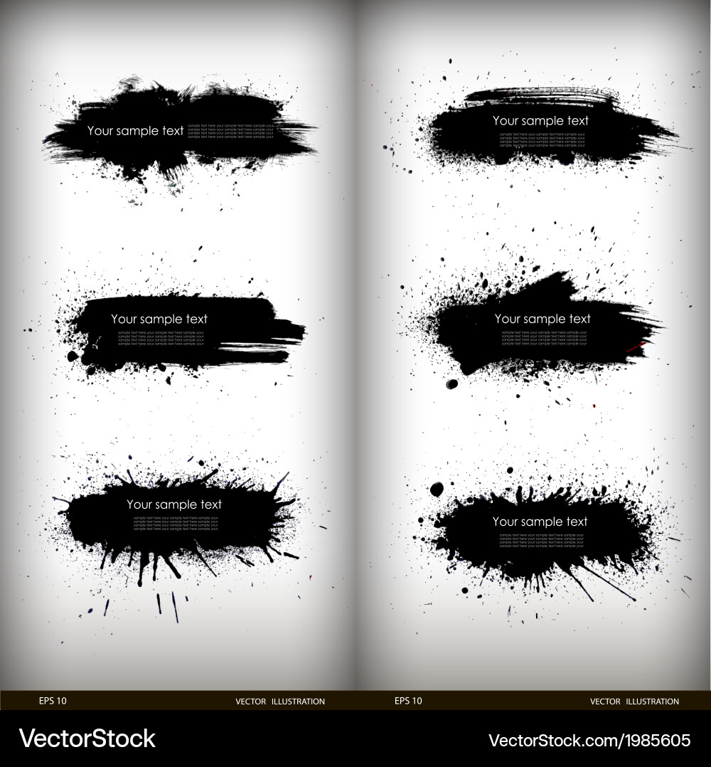 Splatter Splash Banners Vector Image