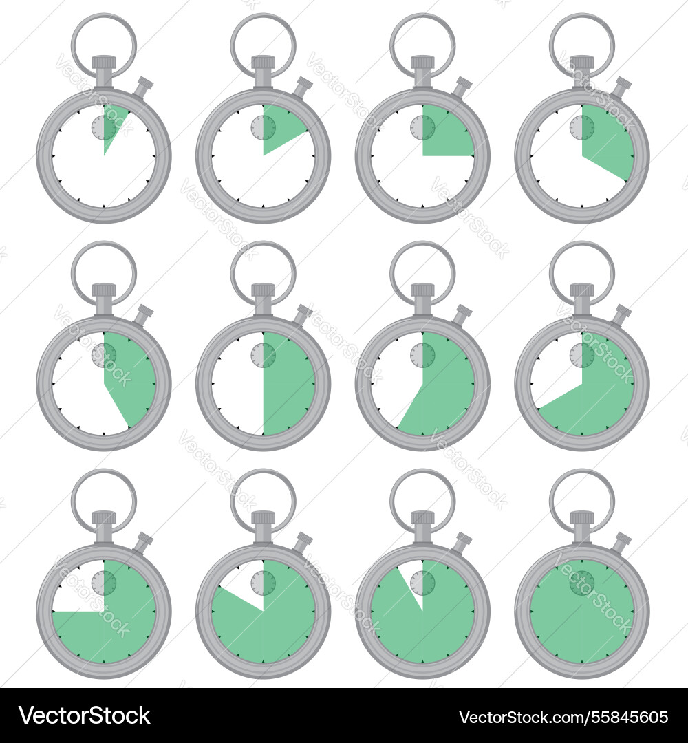Stopwatch or timer showing time label Stopwatch or timer showing time label Vector Image