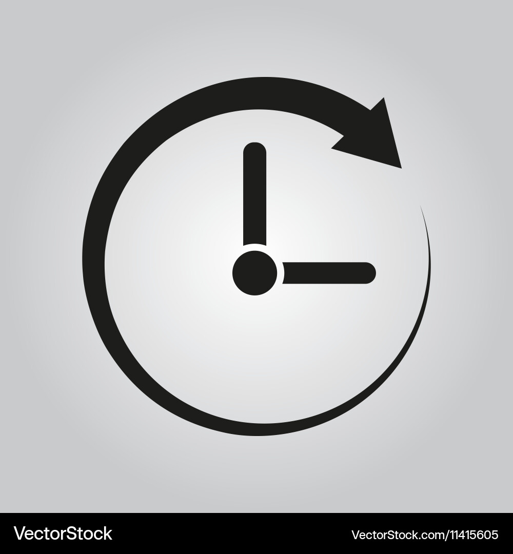 Time icon and watch timer symbol ui web Vector Image