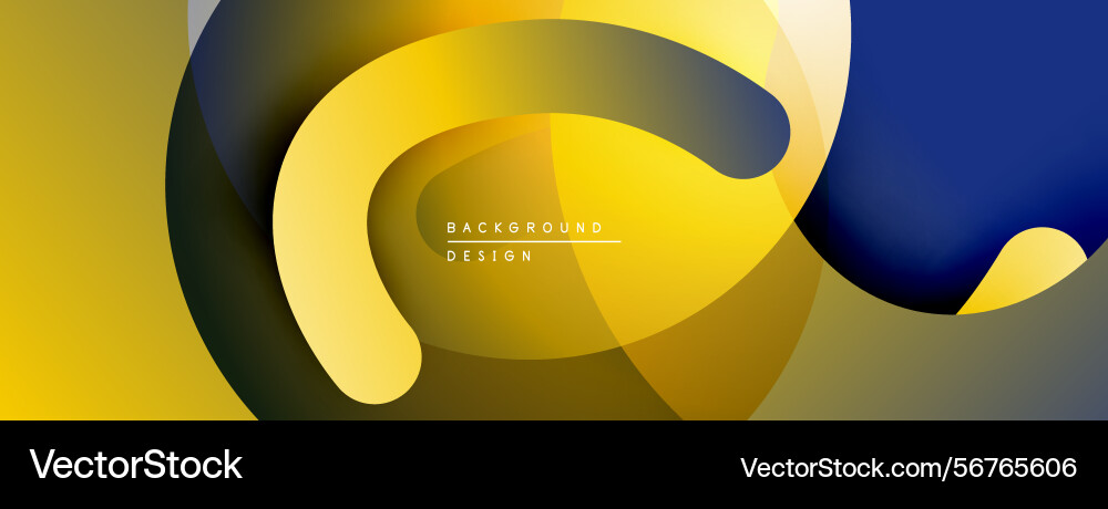 Abstract layers create dynamic composition yellow vector image
