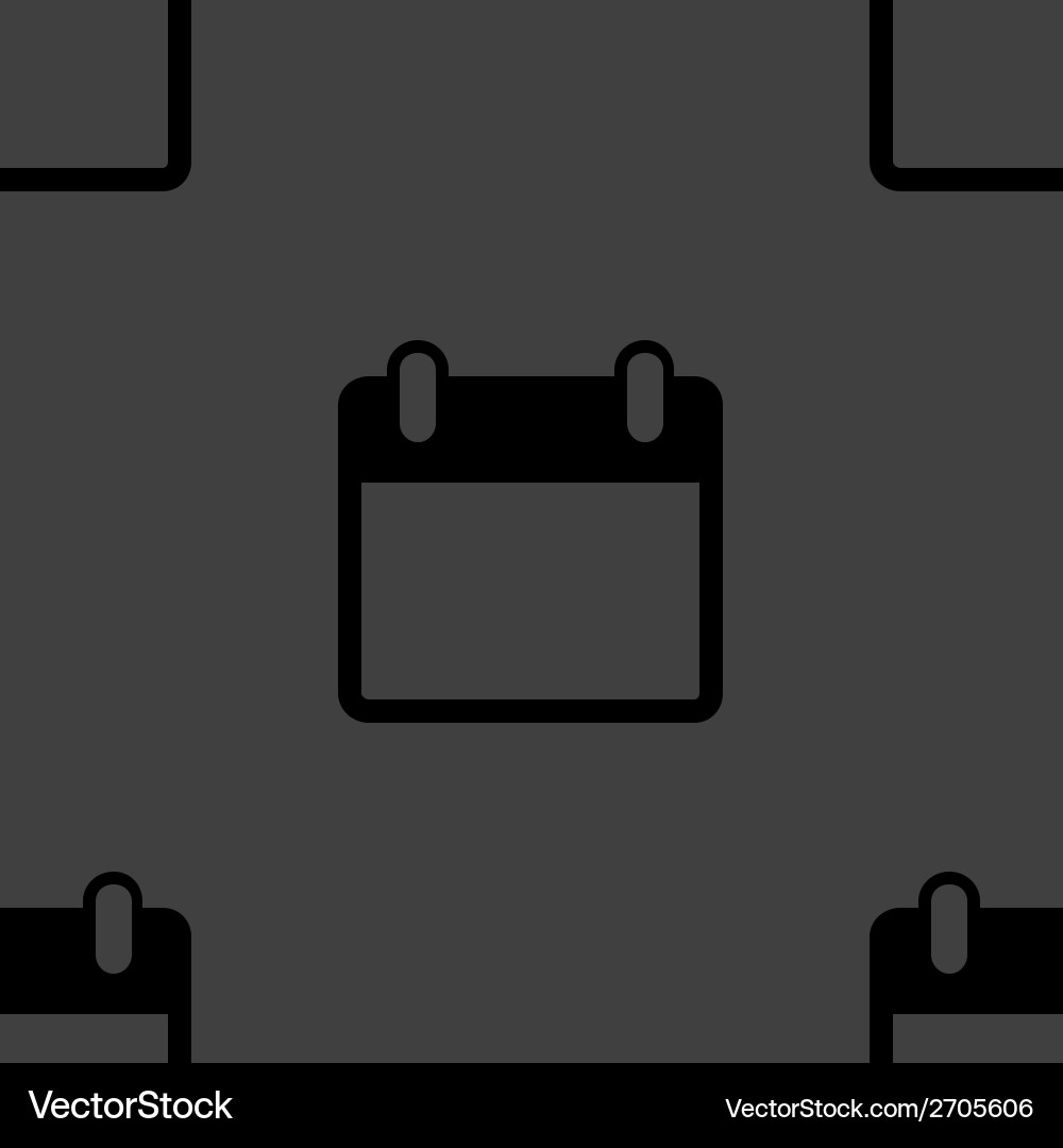 Calendar web icon flat design seamless pattern Vector Image