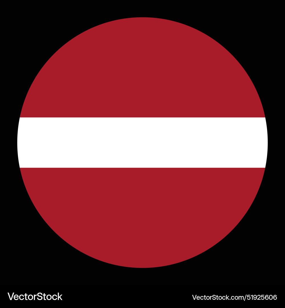Circle badge latvia flag button Vector Image