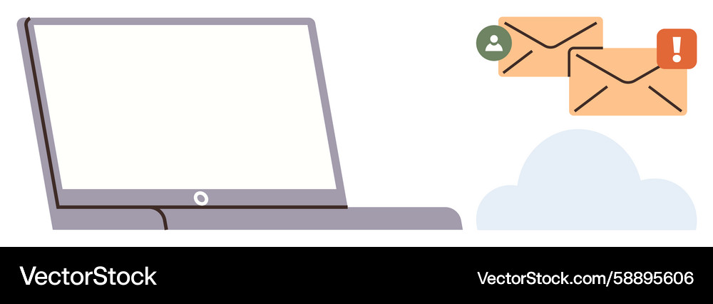 Digital communication and notifications with cloud Digital communication and notifications with cloud Vector Image