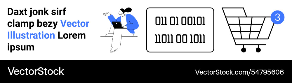 Modern digital shopping and programming concept Modern digital shopping and programming concept vector image