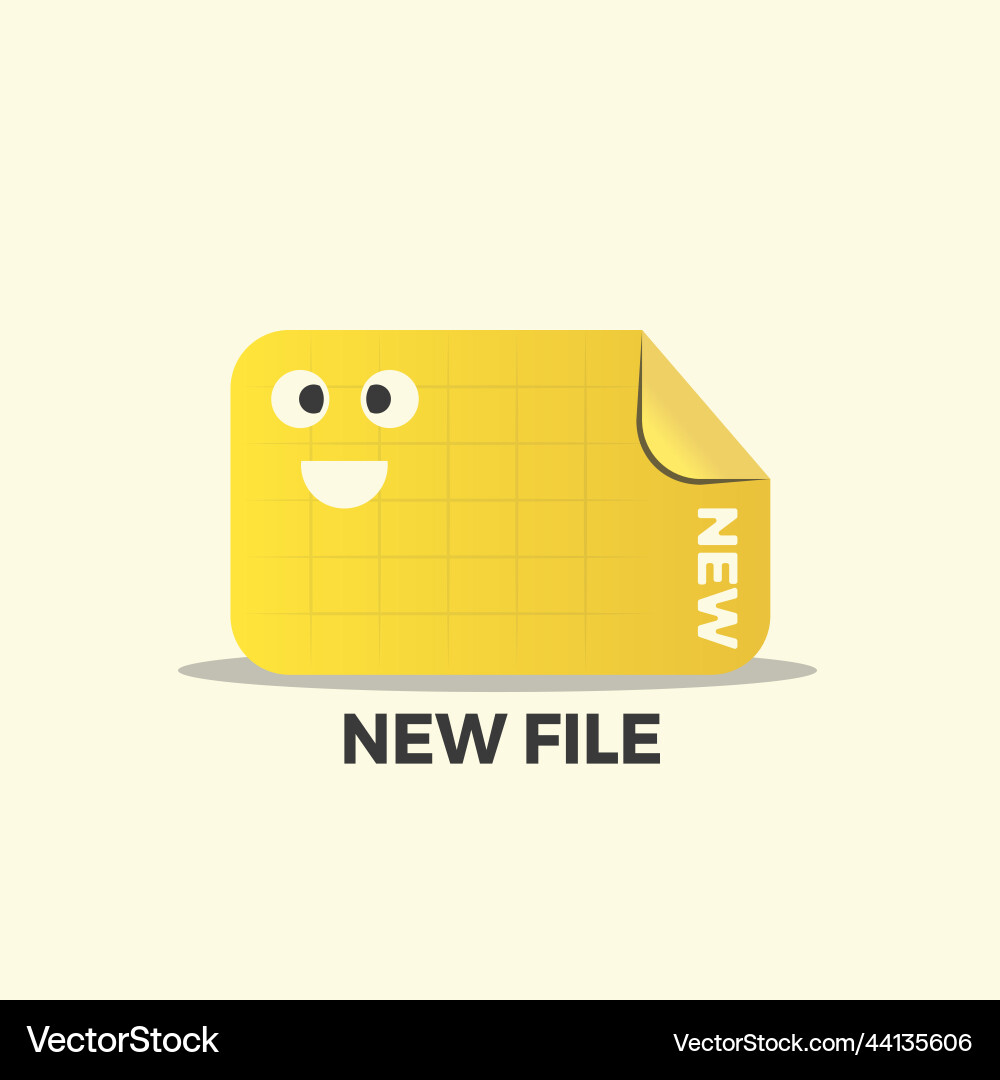 New file document with expression Vector Image