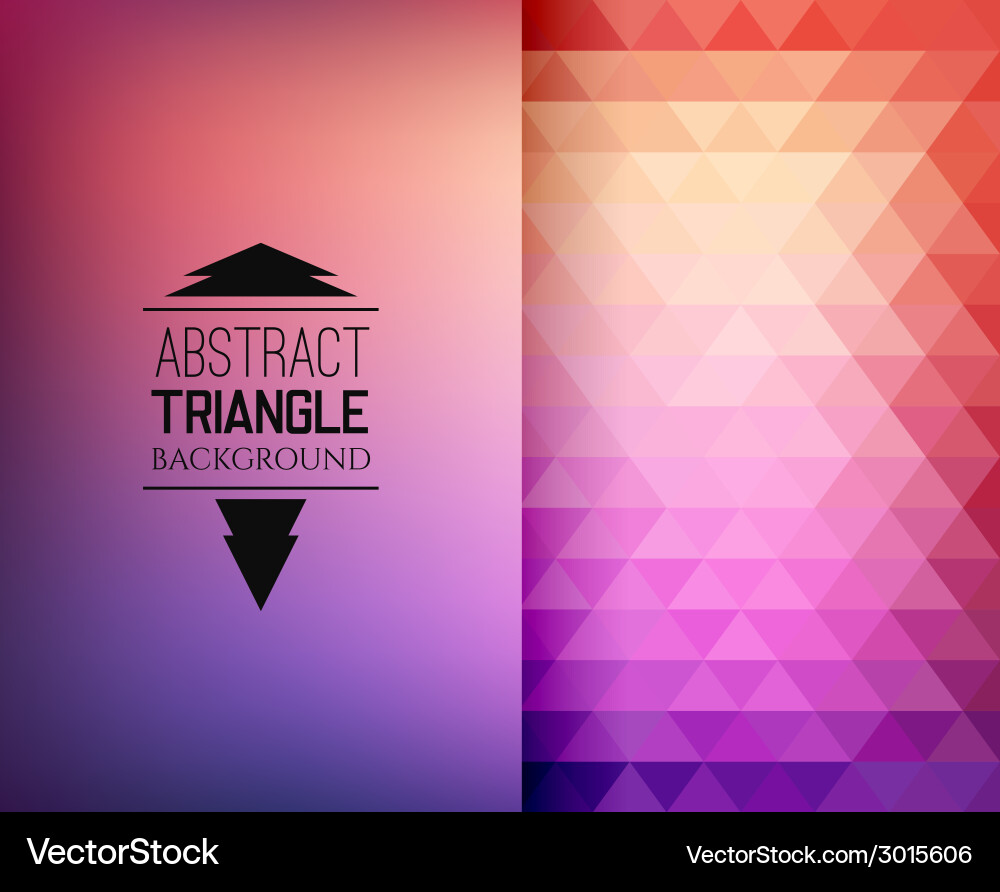 Retro mosaic pattern of geometric triangle shapes vector image