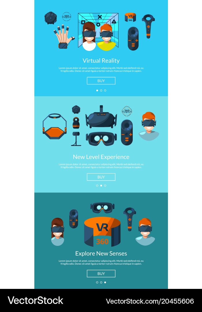 Template for website with flat style Vector Image