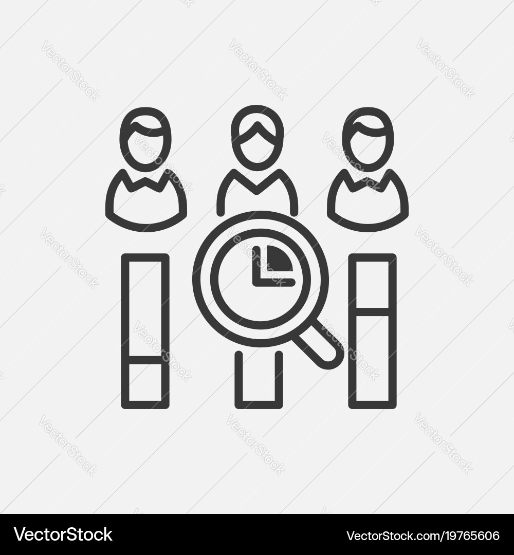 Vote counting - line design single isolated icon Vector Image