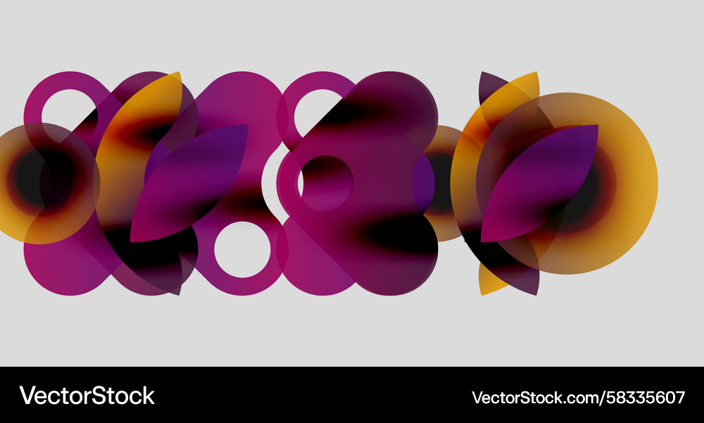 Abstract composition featuring overlapping Abstract composition featuring overlapping Vector Image