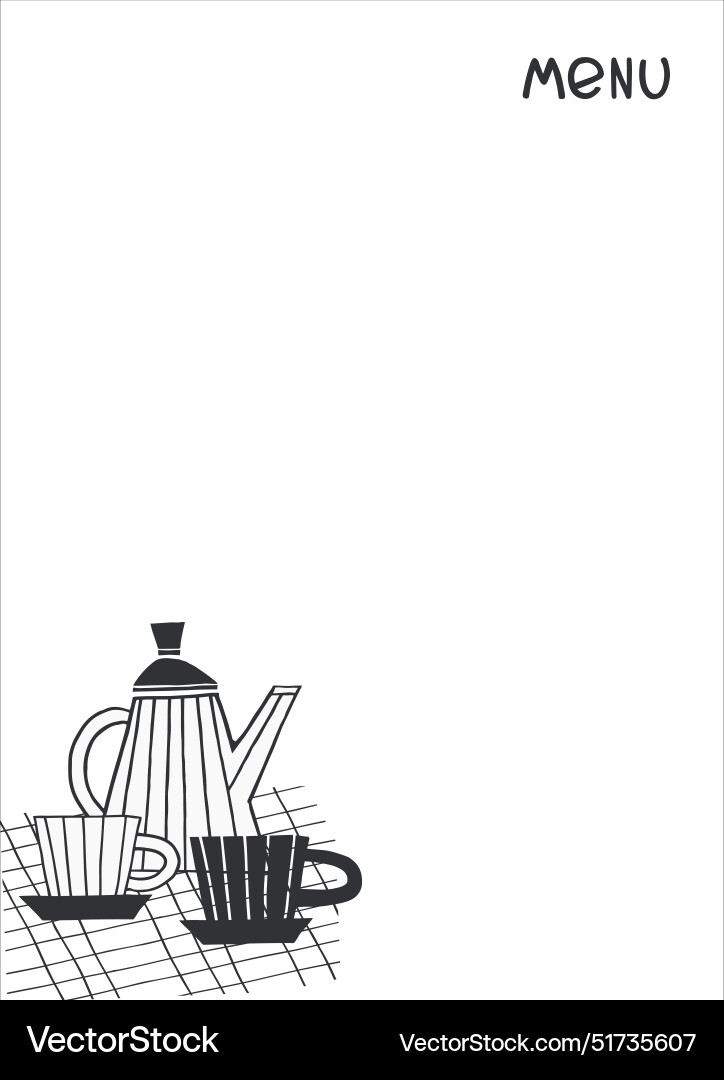 Cafe menu design template with place for your text Vector Image