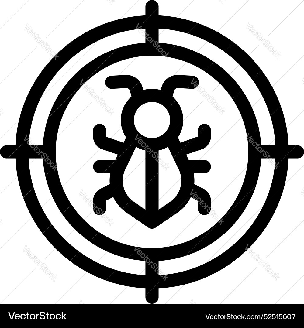 Crosshair Targeting Software Bug zeigt Debugging Crosshair Targeting Software Bug zeigt Debugging Vektorbild
