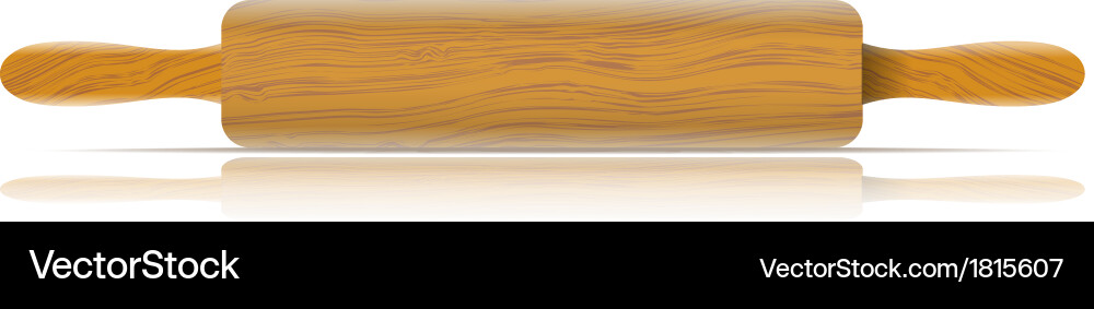 Rolling Pin with Reflection Vector Image