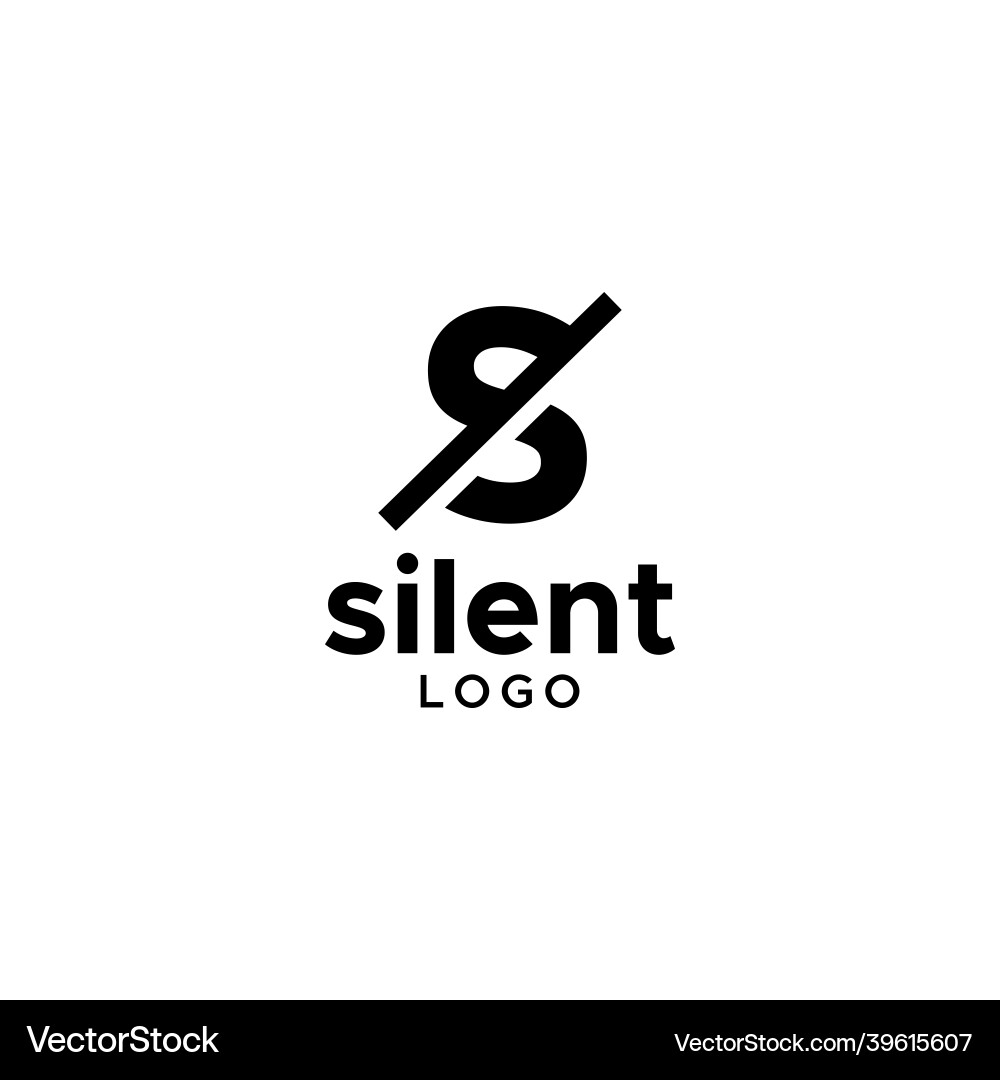 Silent Logo - Hush Icon Vector Image