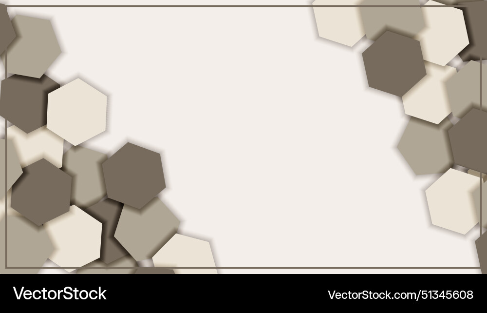 Abstract brown hexagon pattern with frame Abstract brown hexagon pattern with frame vector image