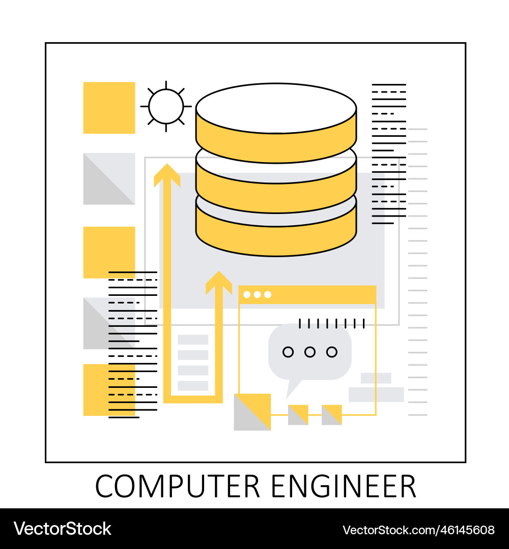 Database System Engineer Vector Image