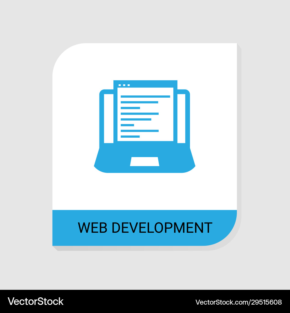 Editable filled web development icon from Vector Image