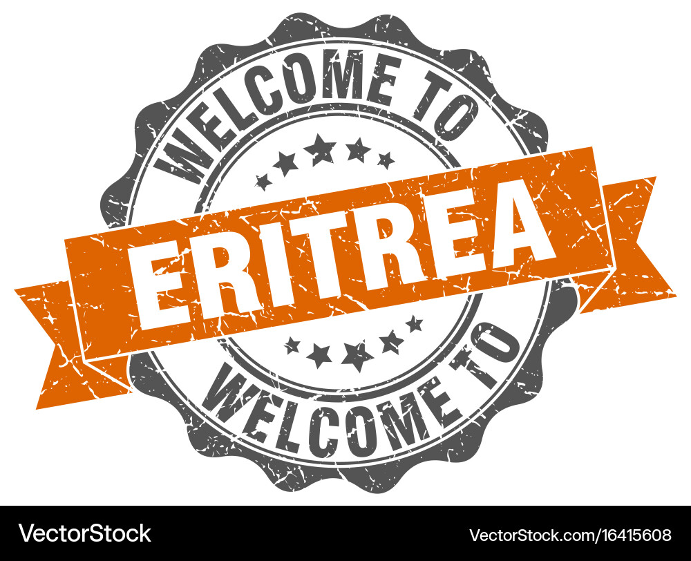 Eritrea round ribbon seal Vector Image