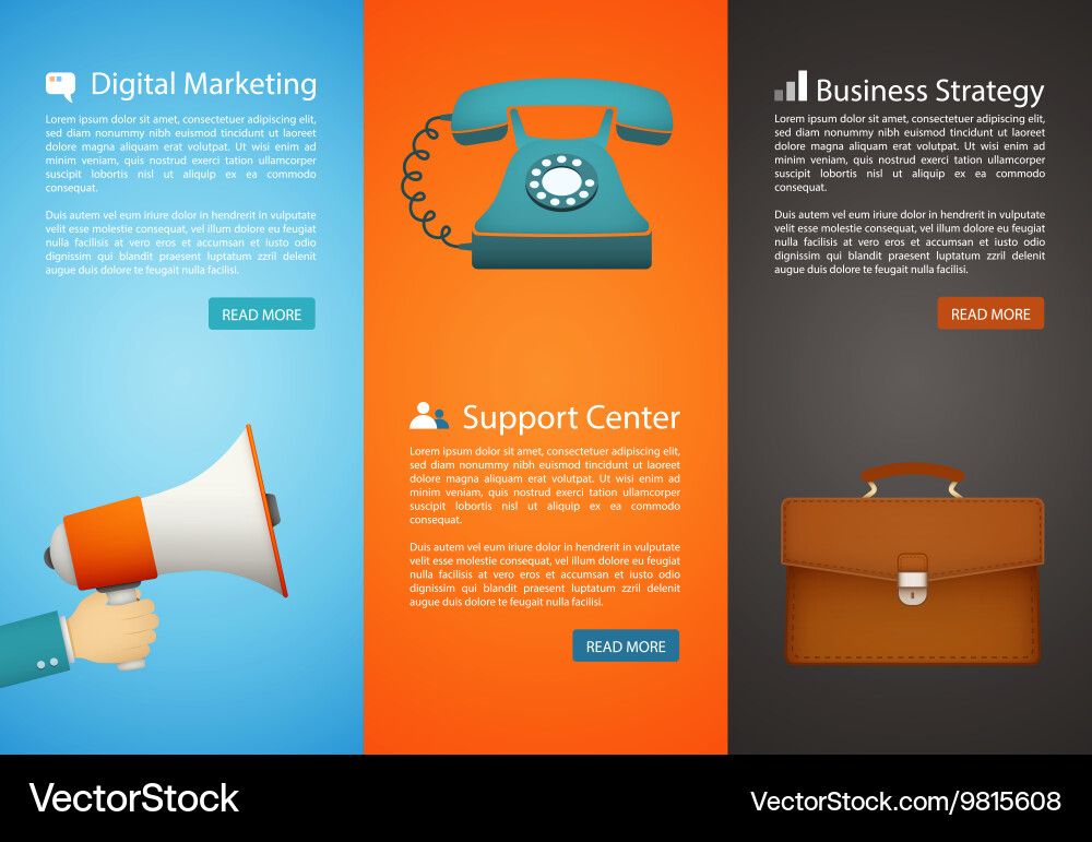 Flat style web banner set Vector Image