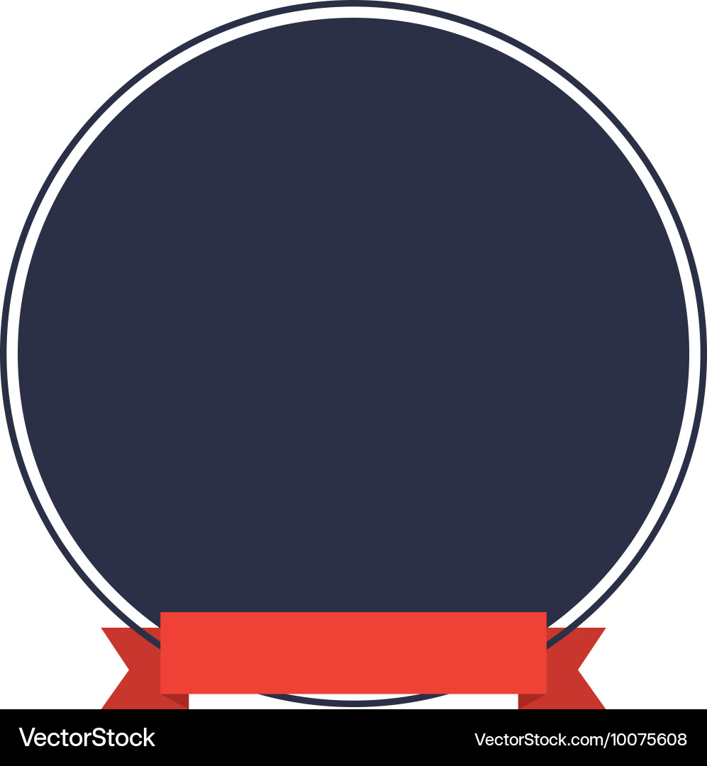 Frame with ribbon isolated icon design Vector Image