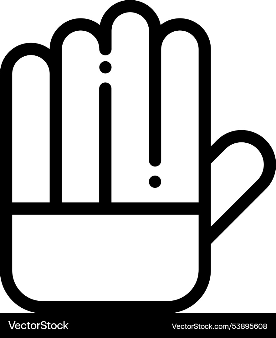 Glove icon thin linear style design isolated Glove icon thin linear style design isolated Vector Image